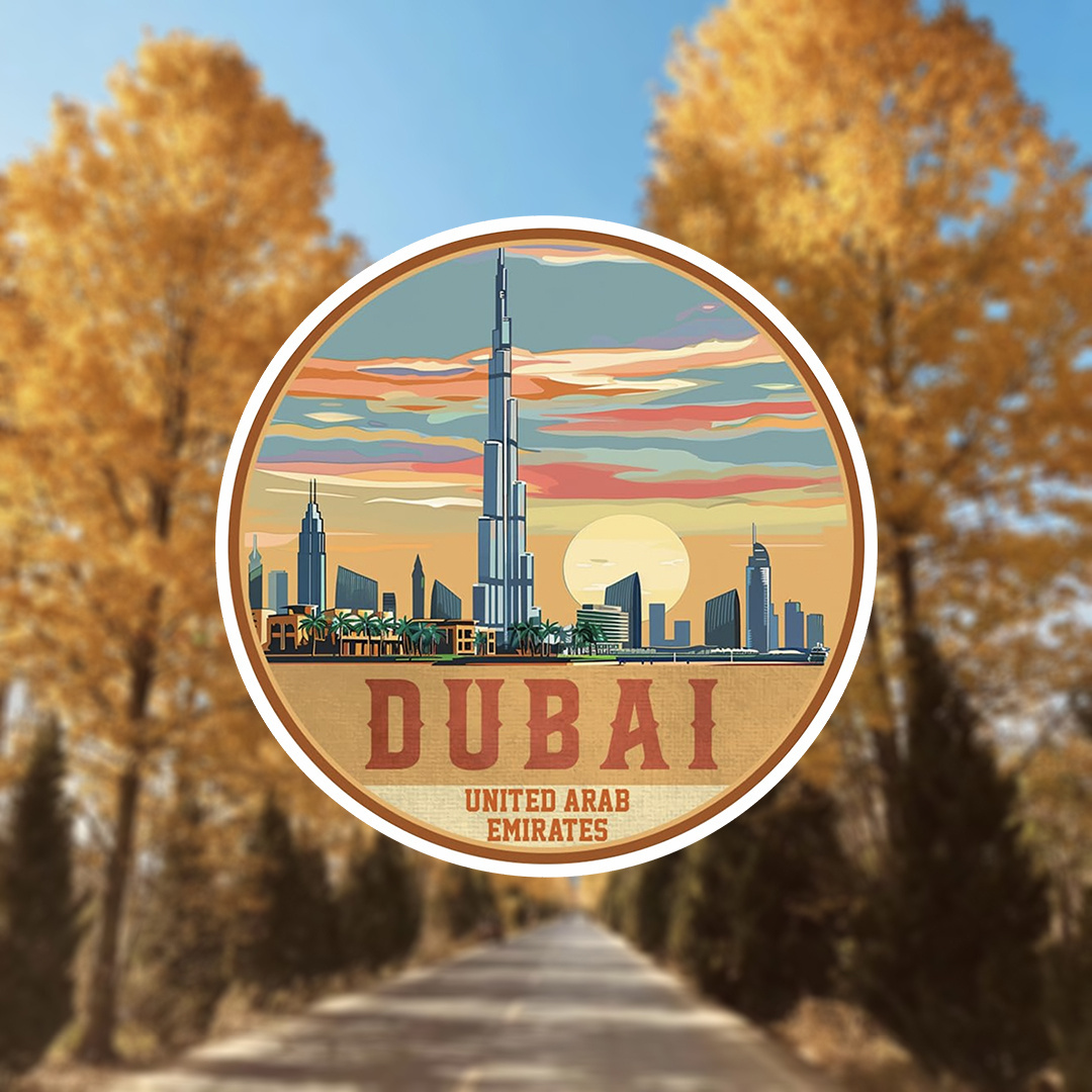 Car Accessories Uae - 1 adet Dubai BAE Hatıra Vinil