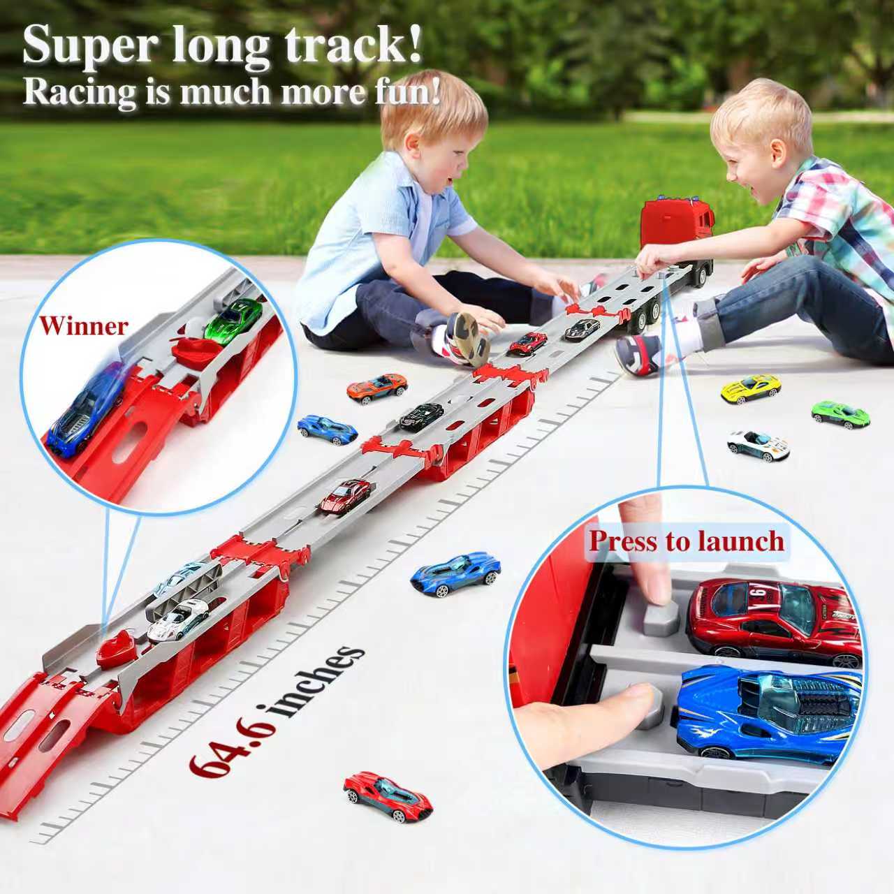 Car Accessories For Boys - Katlanır Araba Taşıyıcı Kamyon Oyuncak Seti,