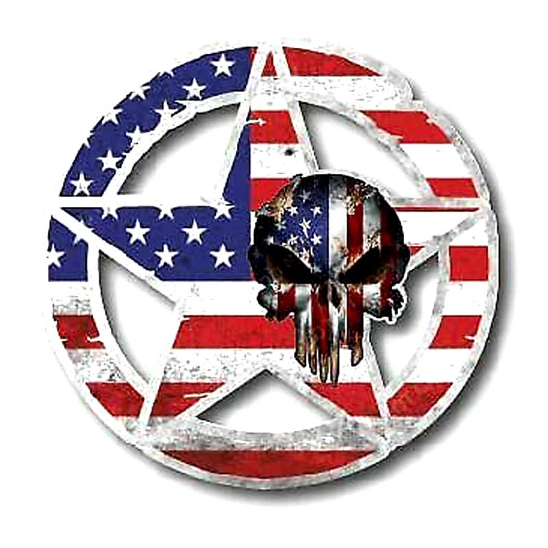 Car Accessories Usa - Araba çıkartmaları ordu yıldız kafatası USMC