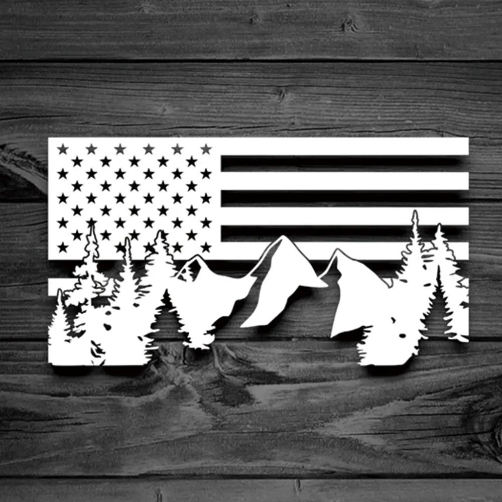 Car Accessories Usa - Araba Çıkartmaları Amerikan Bayrağı PVC Doğal