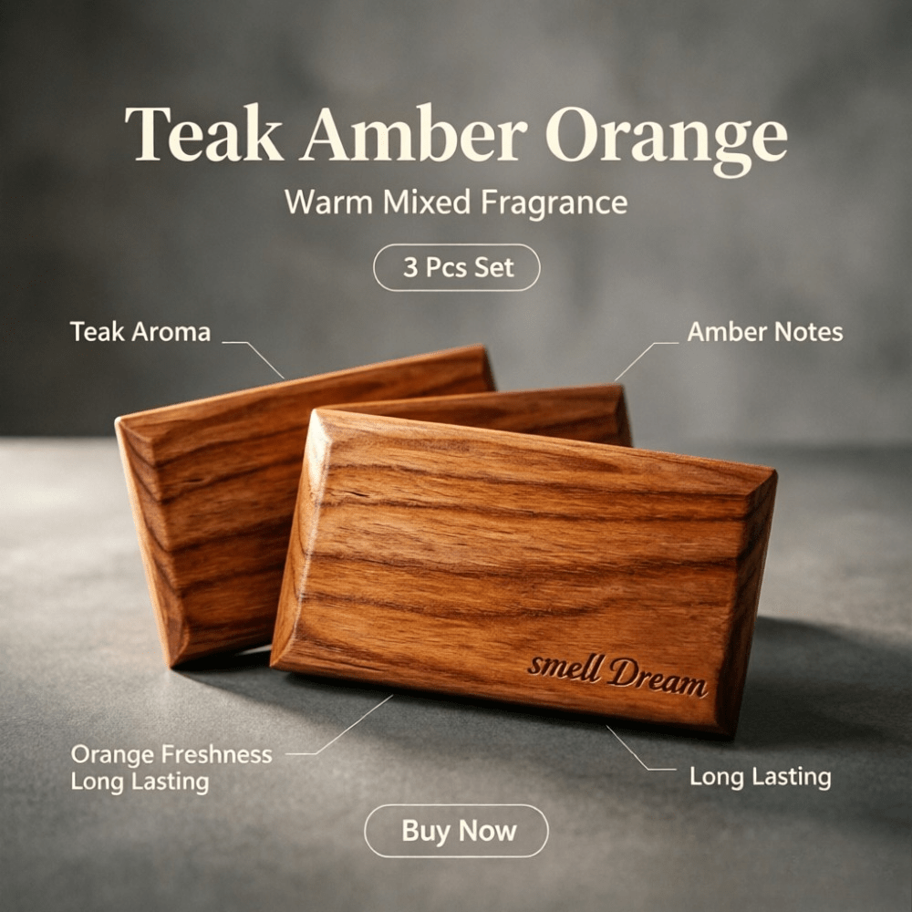 Car Accessories Usa - Araba Kokusu Tik Ağacı Amber Portakal