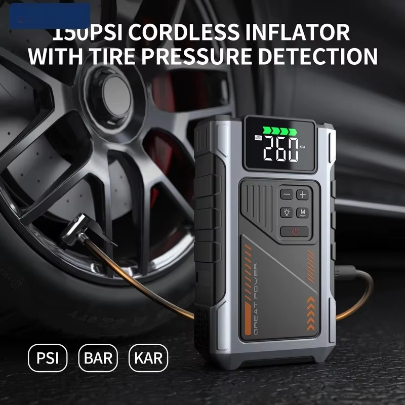 Taşınabilir, hava kompresörlü  - Portable Jump Starter incelemesi ve fiyatı